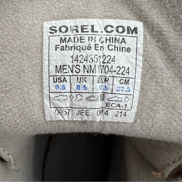 Sorel Cheyenne Lace Up Boots Men's 9.5 Waterproof Full Grain Leather Thinsulate - Picture 8 of 9